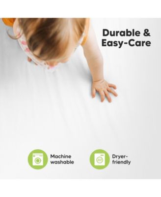 Mini Crib Sheets for Baby Girls, Boys, 2-Pack Soothe Pack and Play Sheets Fitted, Pack N Play Mattress Sheet