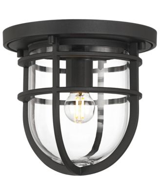 Ballast 7 High Modern Outdoor Flush-Mount Light Fixture Ceiling Porch Weatherproof Textured  Finish