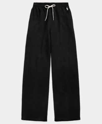 Women's Drawstring Fleece Wide-Leg Sweatpant