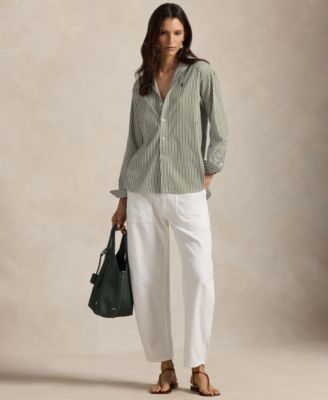 Women's Relaxed-Fit Striped Cotton Shirt