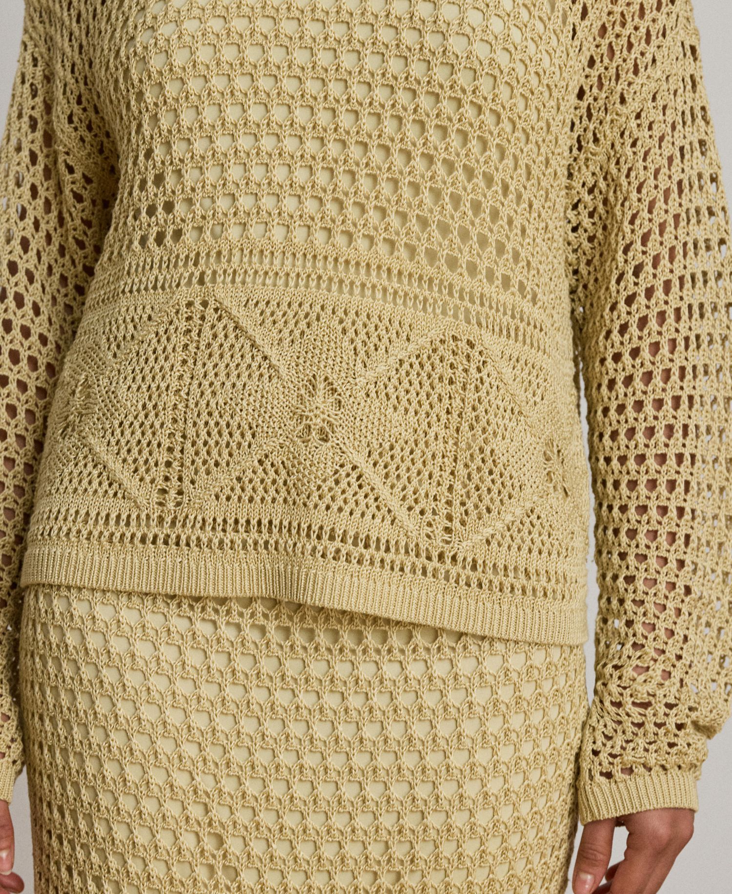 Women's Pointelle-Knit Boat Neck Sweater