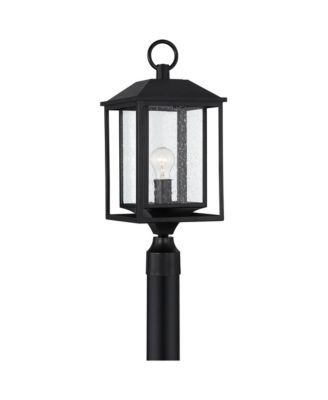 Califa Modern Outdoor Post Light  Metal Cage 21  Clear Seedy Glass for Exterior Barn Deck House Porch Yard Patio Home Outside