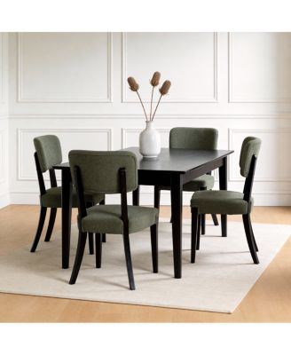 Armless Dining Chairs Set of 2 with Wood Legs