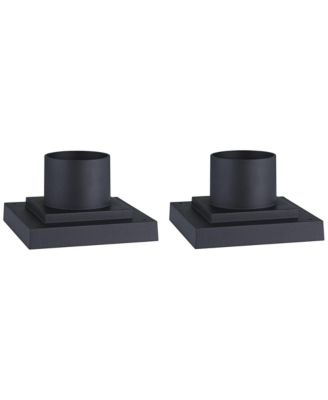 5 Wide x 3 High Modern Post Light Mount Adapter Porch House Exterior Set of 2 Weatherproof Metal