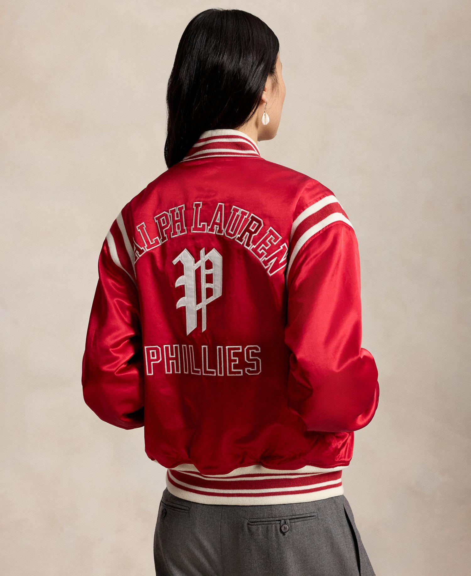 Men's Phillies Striped Baseball Jacket
