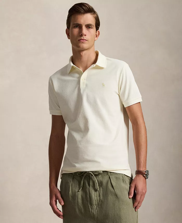 Men's Custom Slim-Fit Honeycomb-Mesh Polo Shirt - thumbnail 4