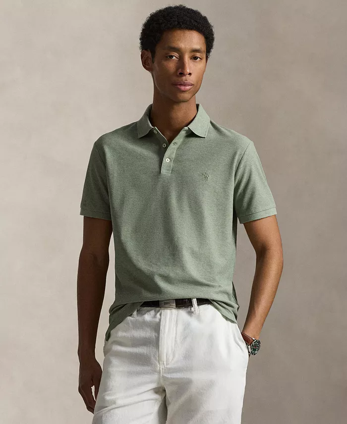 Men's Custom Slim-Fit Honeycomb-Mesh Polo Shirt - thumbnail 7