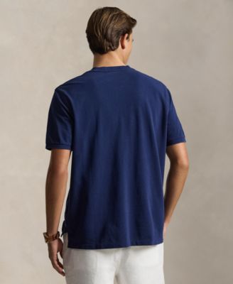 Men's Featherweight Mesh Henley Polo Shirt thumbnail 5