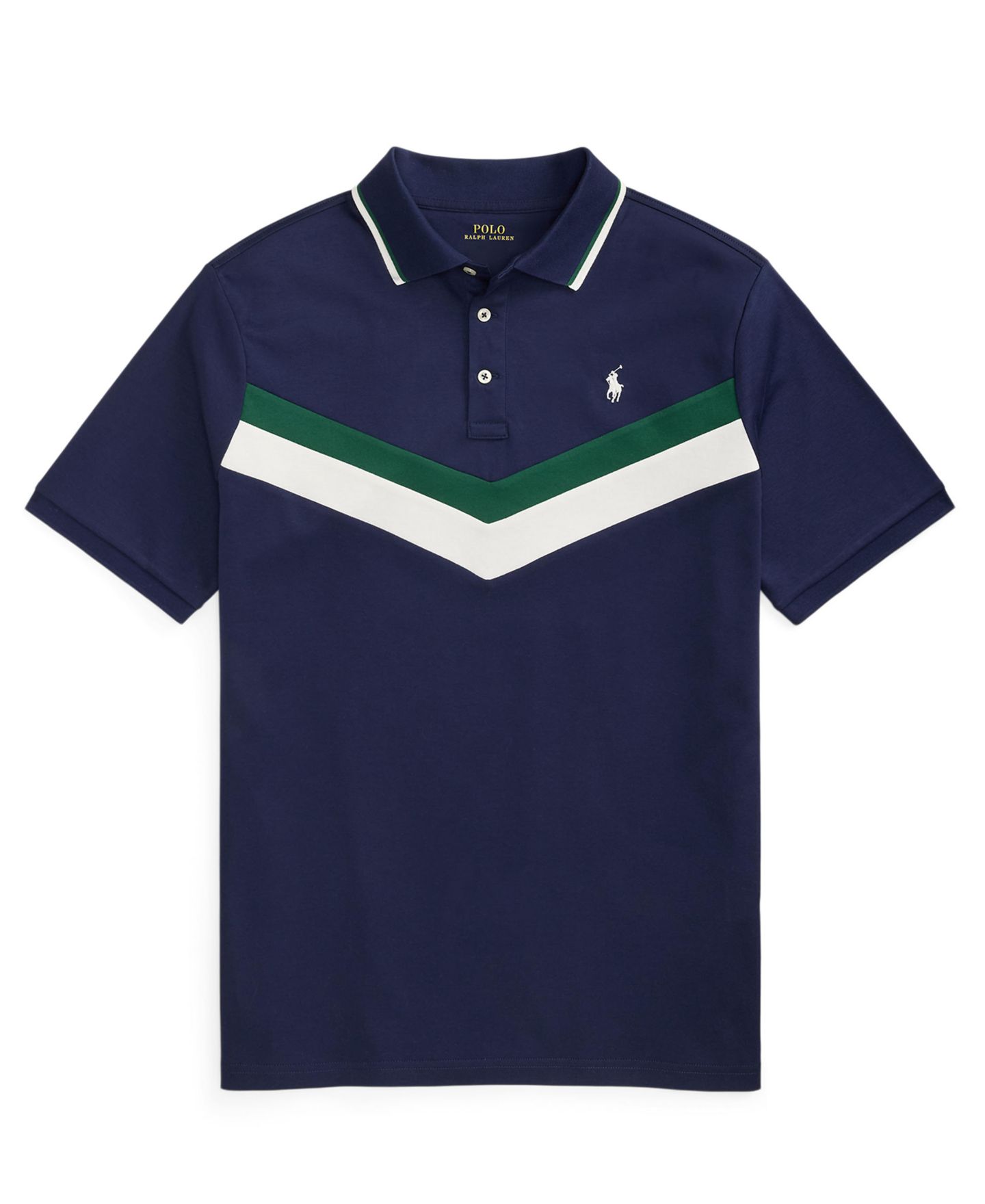 Мужское поло Polo Ralph Lauren Classic-Fit Polo Shirt, цвет: Тёмно-синий — фото 5