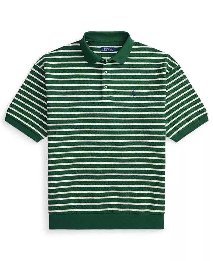 Relaxed-Fit Striped Textured Polo Shirt - thumbnail 10