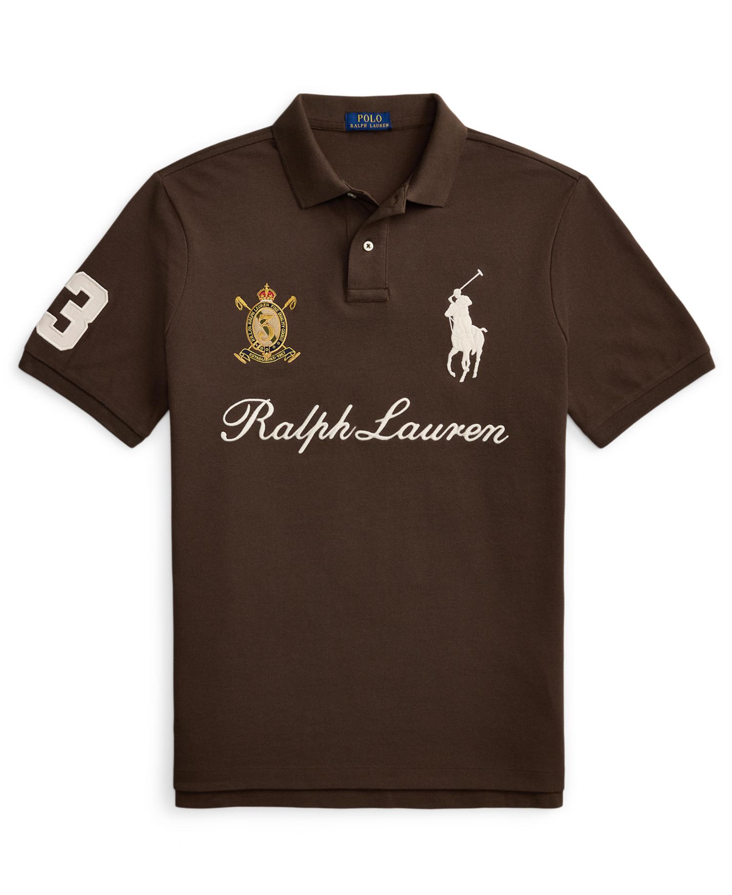 Men's Custom Slim-Fit Big Pony Mesh Polo Shirt