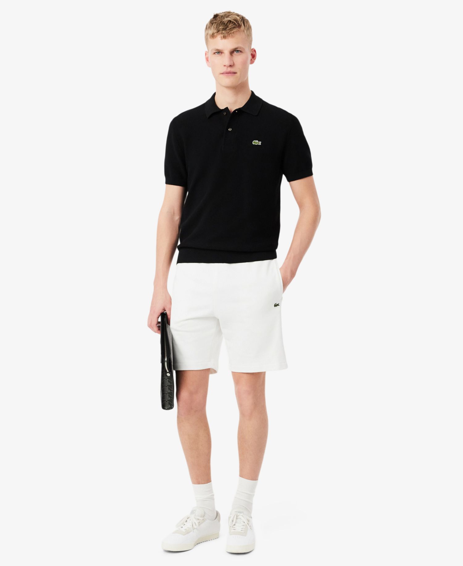 Men's Regular-Fit Logo Stripe Fleece Shorts