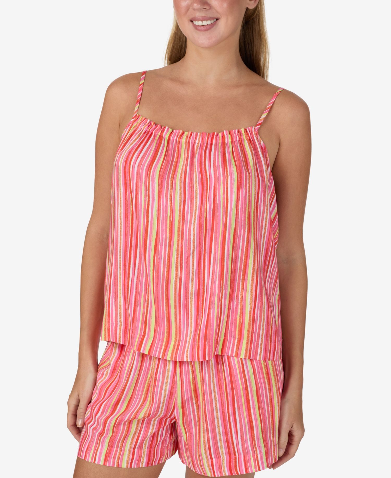 Women's Sleeveless Camisole Top and Boxer Shorts, 2-Piece Set