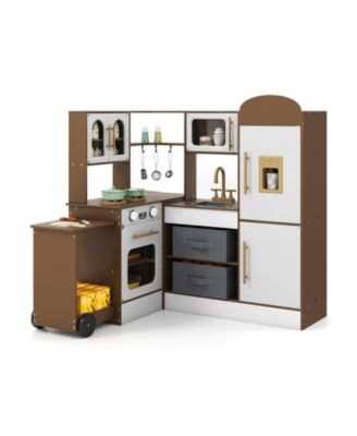 Corner Kids Kitchen Set with Realistic Lights and Sounds