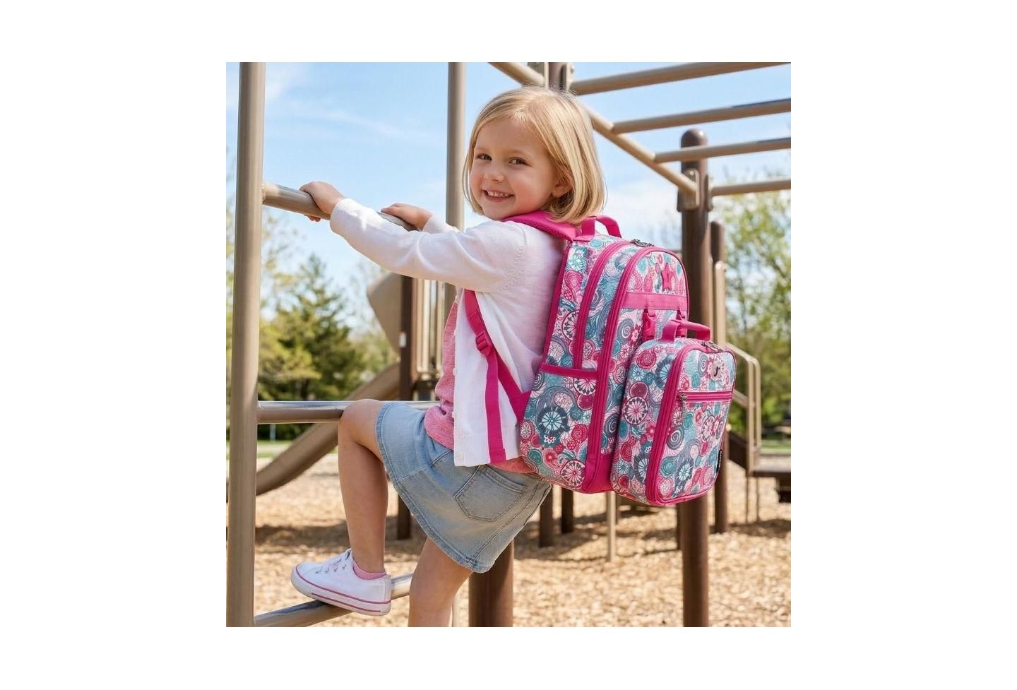 Рюкзак J World Boys Duet 16" With Detachable Lunch Box, цвет: Облачный — фото 8