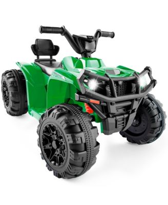 12V Kids Ride-On ATV Quad w/ Bluetooth, 2.4mph Max, Treaded Tires, LED Lights, Radio