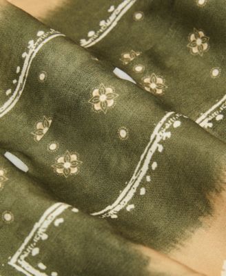 Men's Paisley-Print Cuban-Collar Shirt