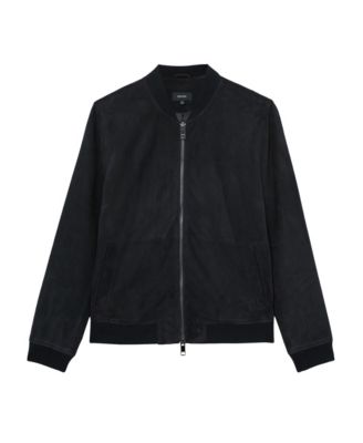 Men's Suede Zip-Through Bomber Jacket