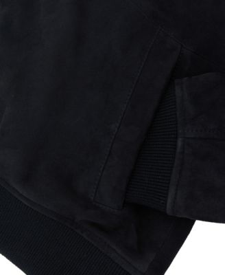 Men's Suede Zip-Through Bomber Jacket