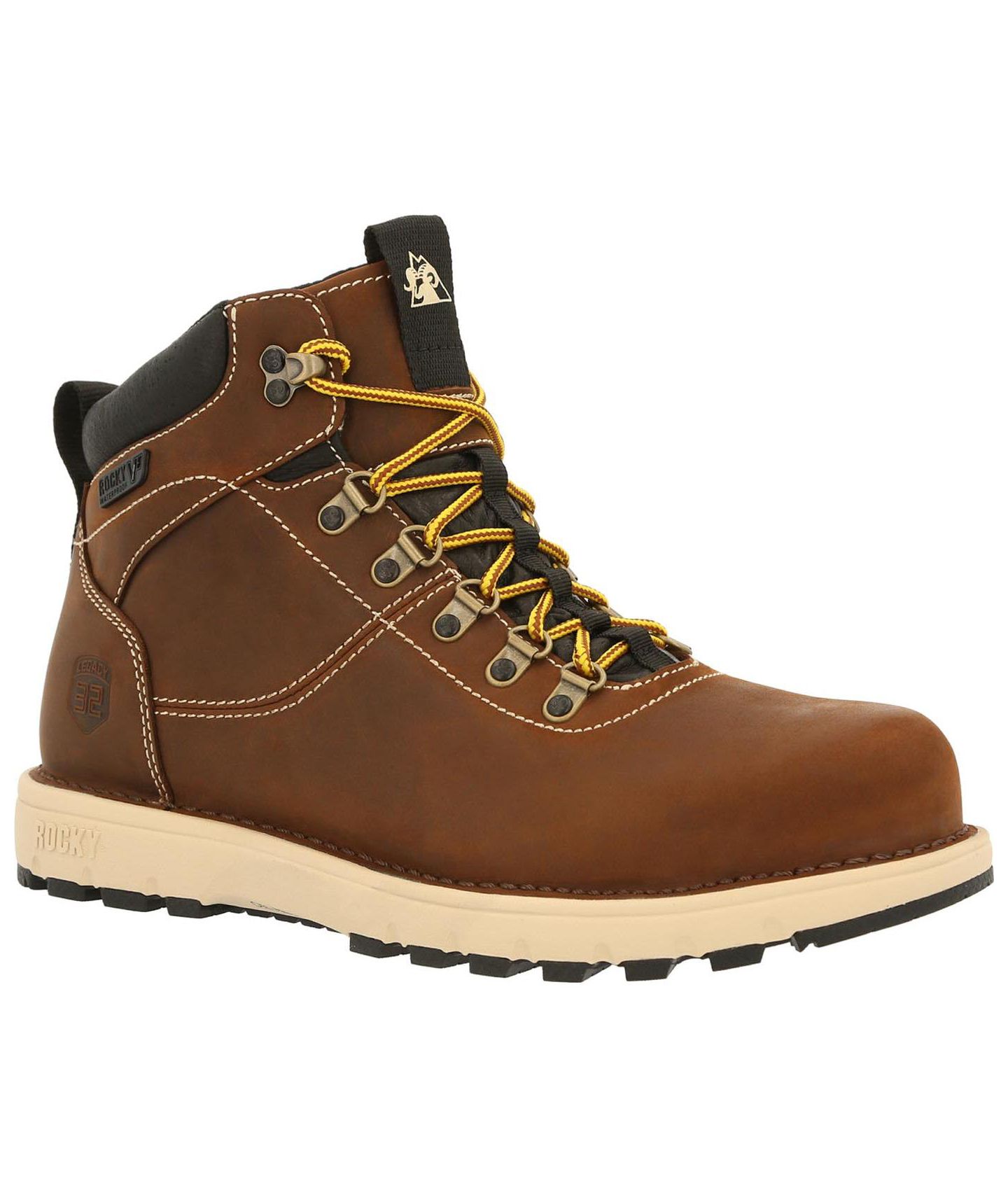 Мужские ботинки ROCKY Legacy 32 Composite Toe Waterproof Work Boot, цвет: Коричневый — фото 1