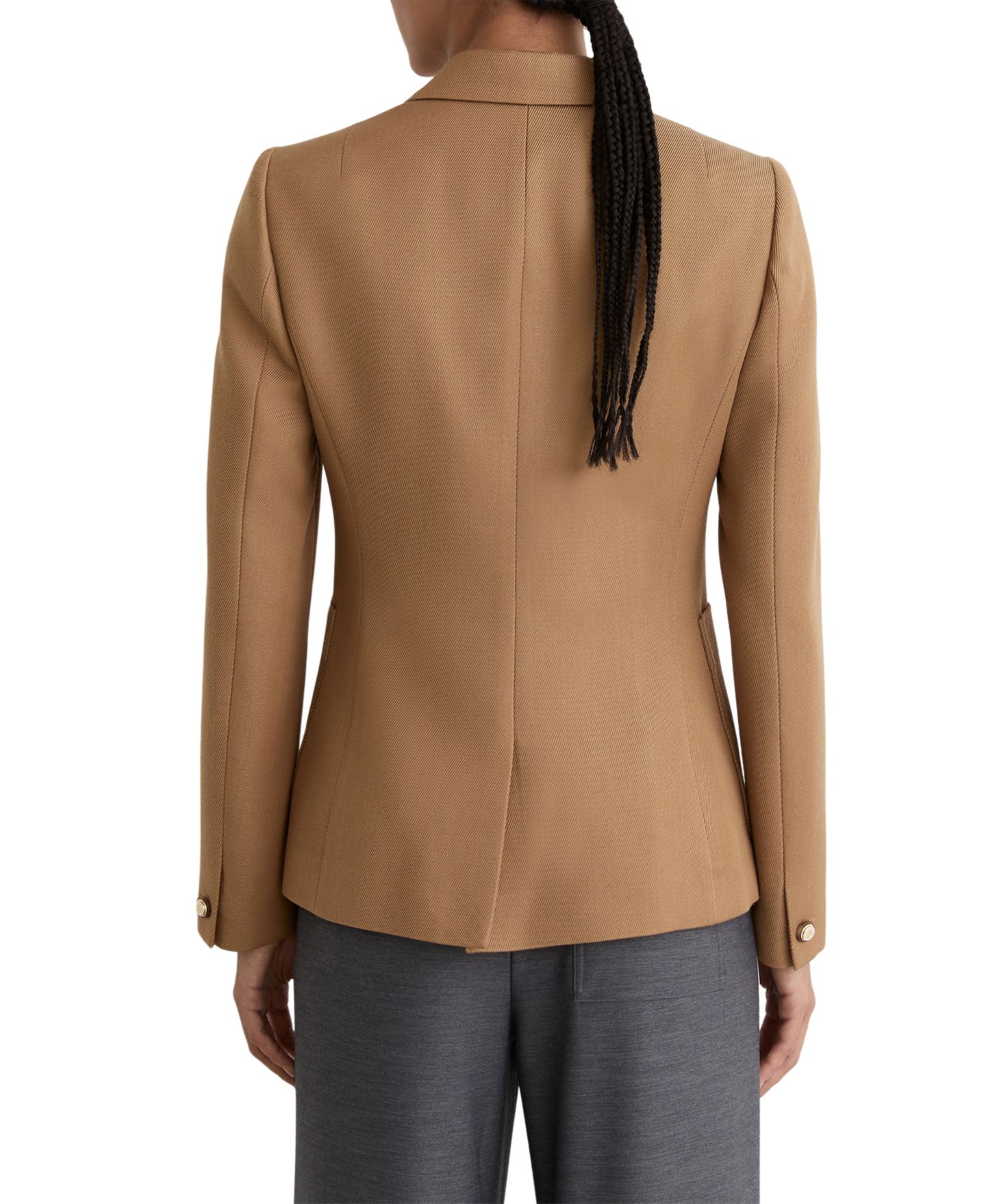 Женский пиджак REISS Gigi Wool-Blend Double-Breasted, цвет: Верблюжий — фото 2