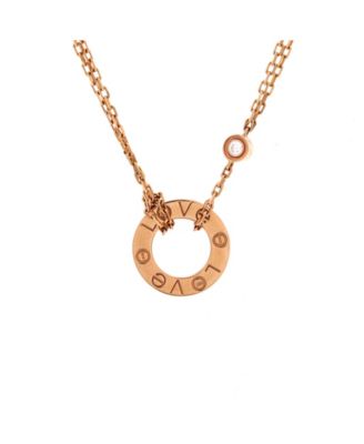 2 Diamonds Love Pendant Necklace
