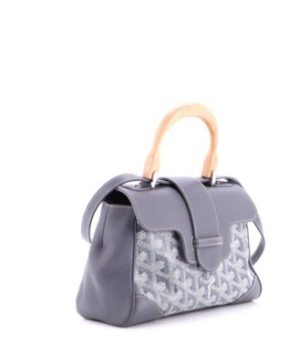 Mini Saigon Top Handle Bag Coated Canvas with Leather