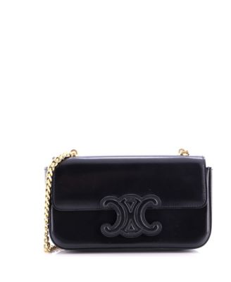 Small Triomphe Chain Shoulder Bag Leather