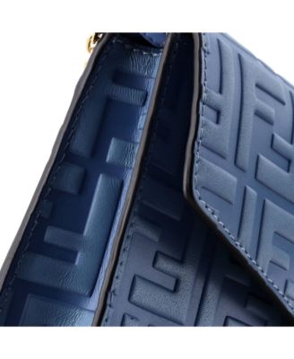 FF Diamonds Wallet on Chain FF Embossed Leather