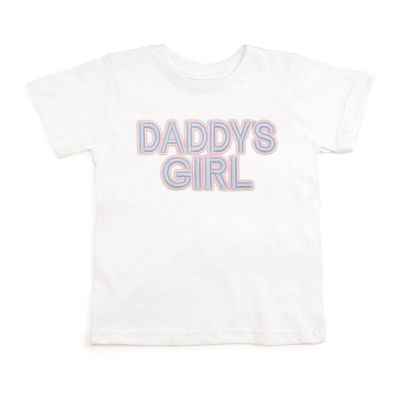 Little Girls Daddy's Girl Patch Short Sleeve T-Shirt