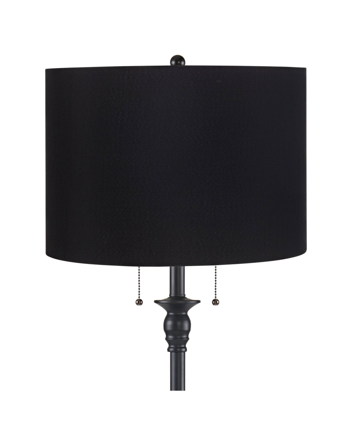 360 Lighting Dyna Traditional 58" Tall 2-Light Standing Floor Lamp Skinny Pole Pull Chain Finish Hardback Shade