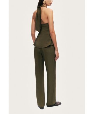 Women's Halter Neck Peplum Top