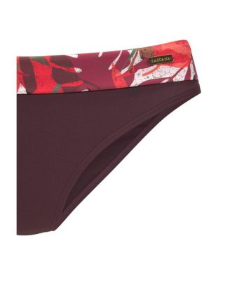 Women's Tropical Fold Over Bikini Swimsuit Bottom