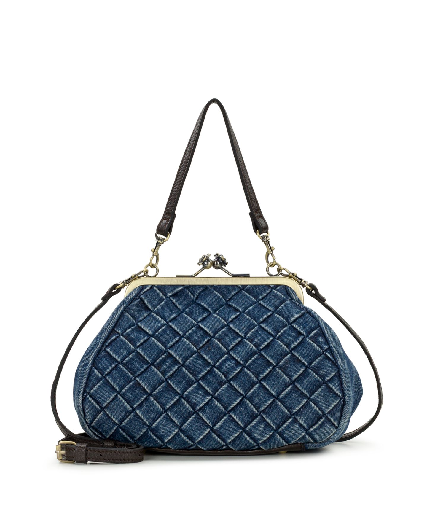 Женская сумка Patricia Nash Tabby Small Woven Denim Frame Crossbody, цвет: Джинсовый — фото 1