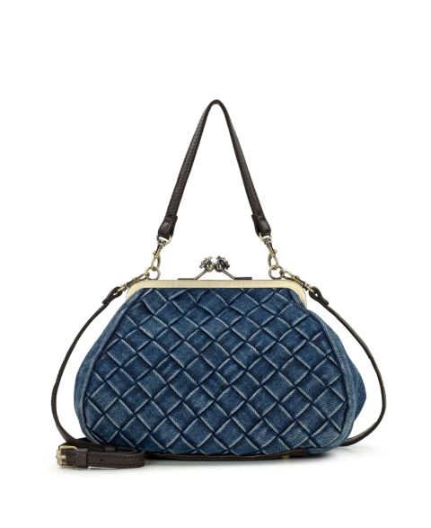 Женская сумка Patricia Nash Tabby Small Woven Denim Frame Crossbody, цвет: Джинсовый