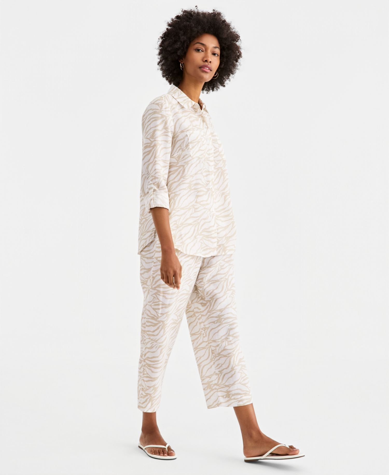 Women's 100% Linen Drawstring Pants