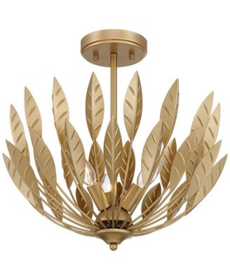 Possini Euro Arundo 17 1/2" Wide Warm Brass 3-Light Pendant Light
