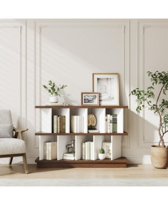 8-Cube Open Storage Organizer Bookshelf with 10 Removable Back Panels