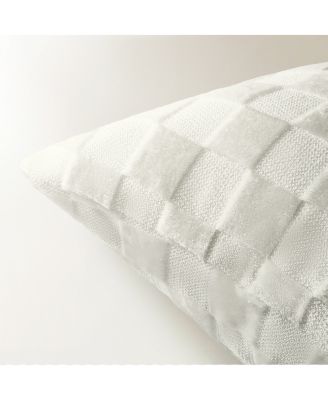 Checker Velvet Lumbar Pillow