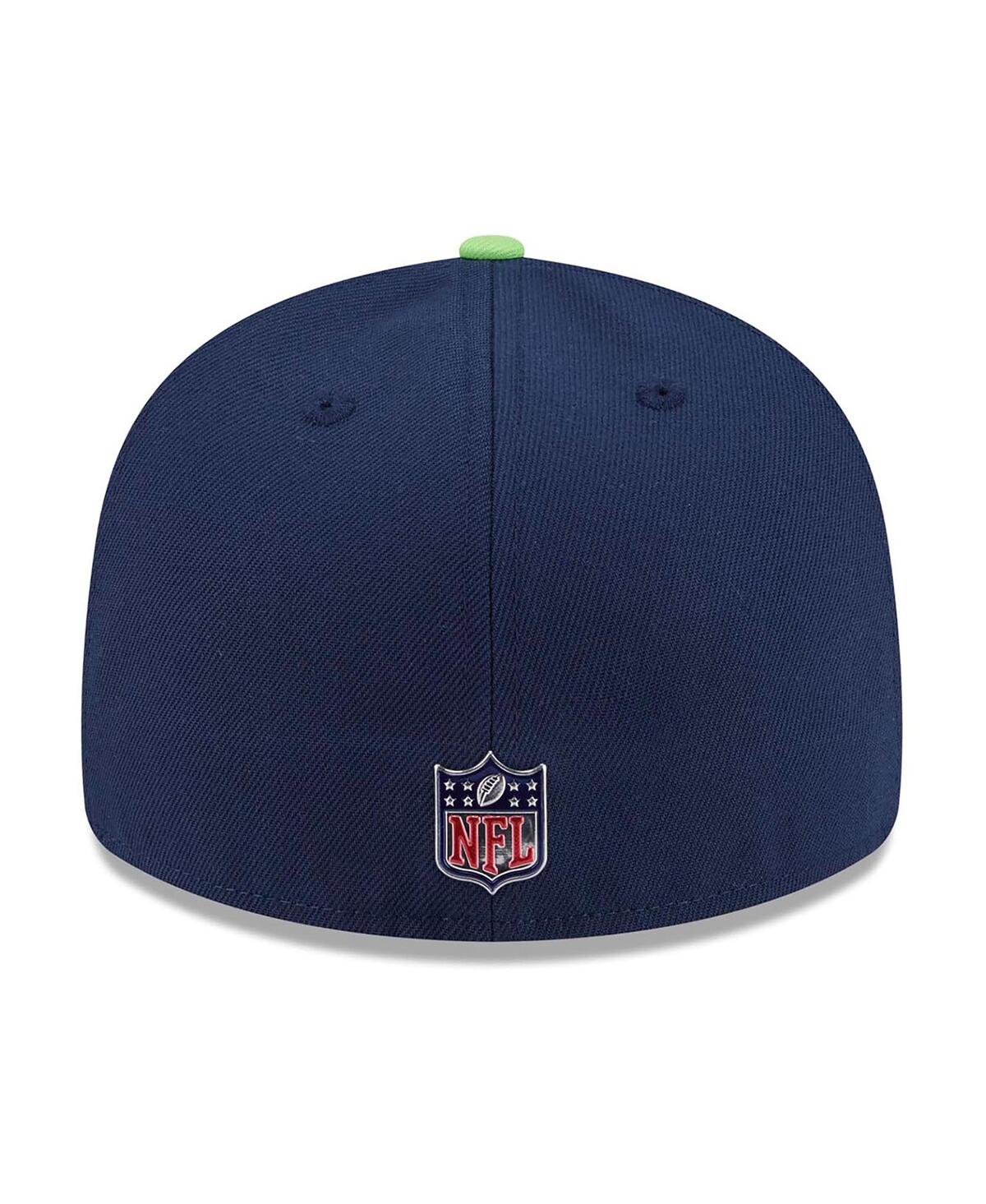 New Era Men's College Navy/Neon Green Seattle Seahawks 2026 Nfl Draft Pre-Curved 59FIFTY Fitted Hat