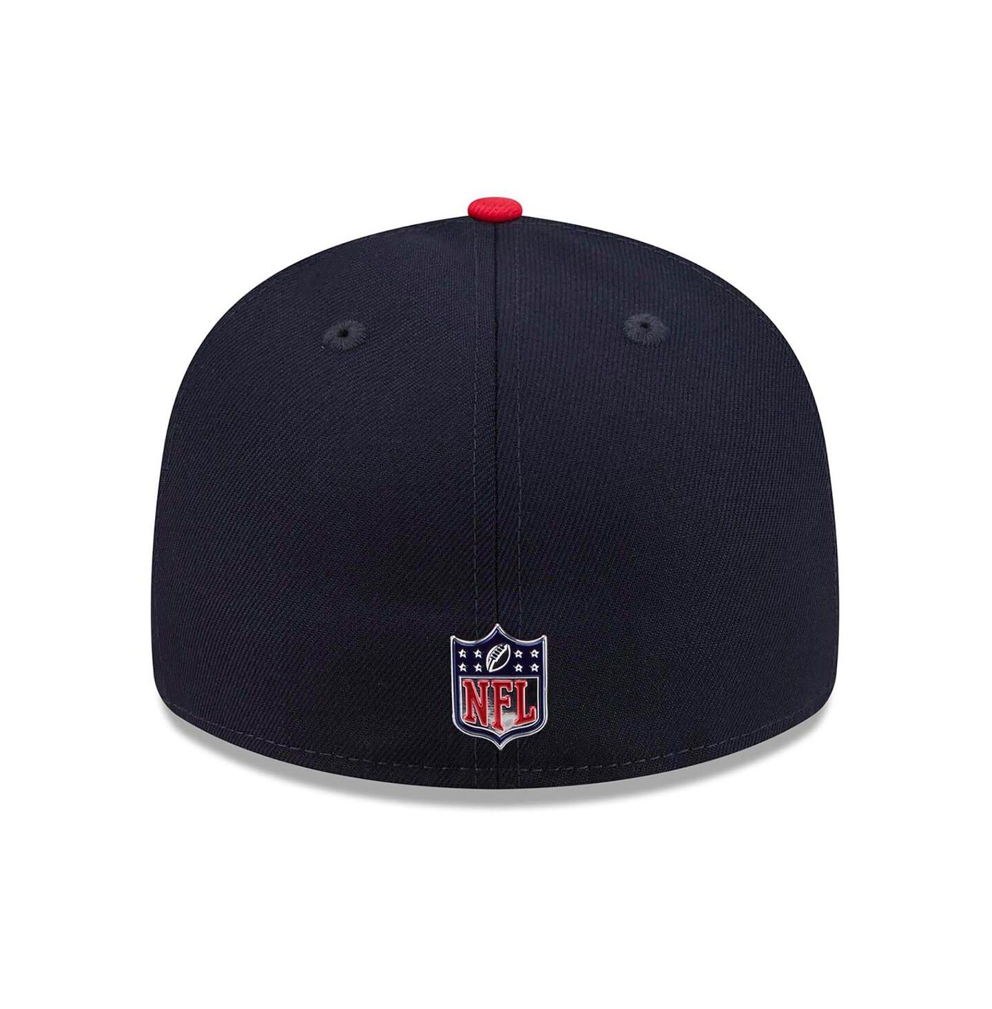 Мужская кепка New Era Navy/Red Houston Texans 2026 NFL Draft Pre-Curved 59FIFTY Fitted Hat — фото 4
