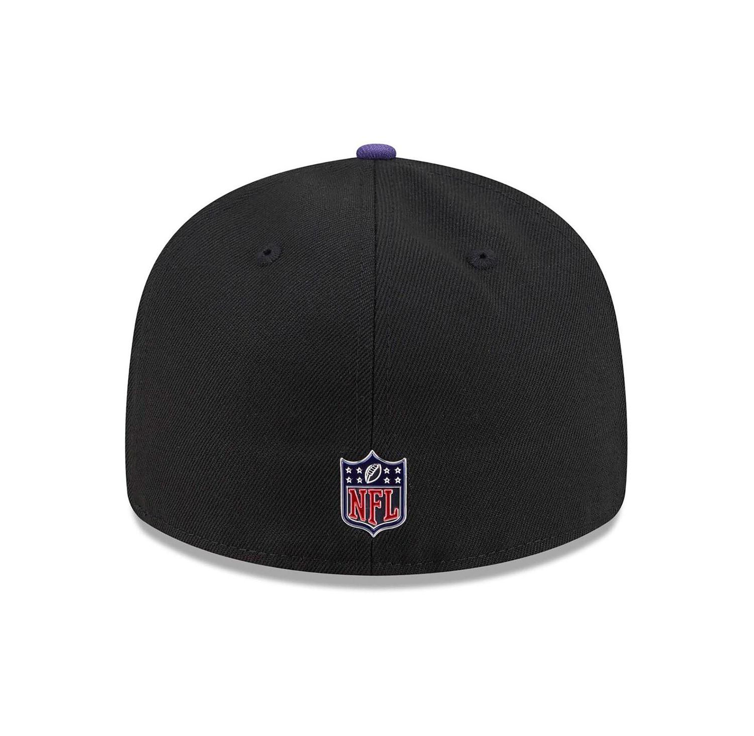 Men's Black/Purple Baltimore Ravens 2026 NFL Draft Pre-Curved 59FIFTY Fitted Hat