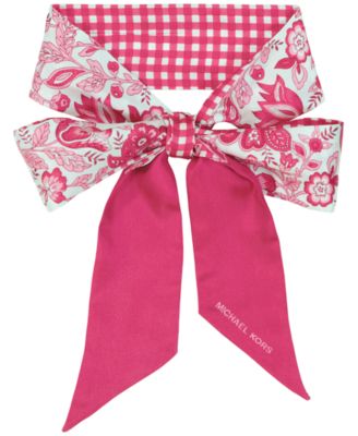 Medallion Fleur Silk Skinny Scarf