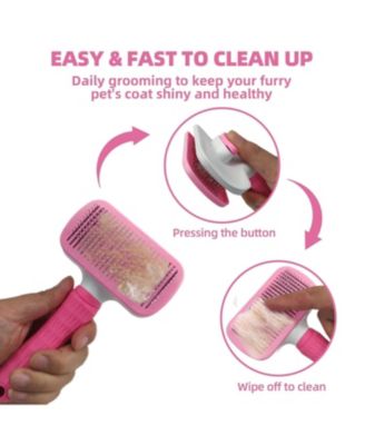 Multi Piece Pet Grooming Kit with Hair Brush, Washing Gloves, Slicker Brush and Shampoo Scrubber