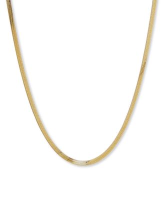 Ina Mini Gold-Plated Herringbone Necklace