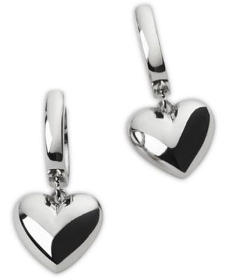 Ana Luisa Jessica Puffed Silver Heart Hoop Earrings - Silver 75$