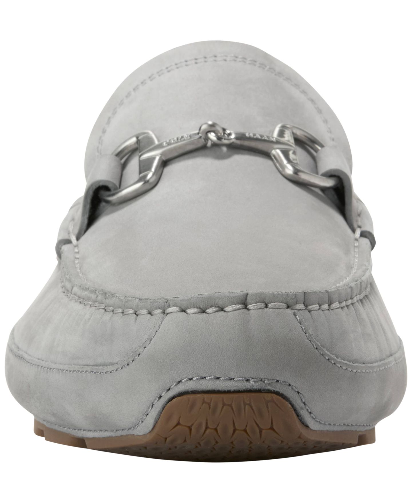 Мужские туфли для вождения Cole Haan Hutchison Grand с пряжкой, цвет: Серый нубуковый — фото 6