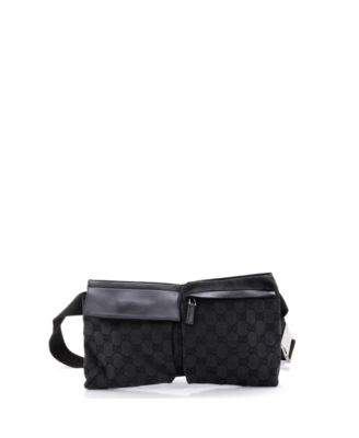 Vintage Double Belt Bag GG Canvas with Leather