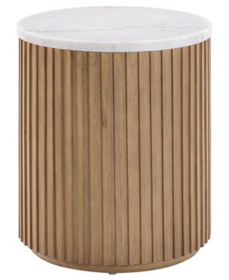 Colby 18" Marble Round End Table