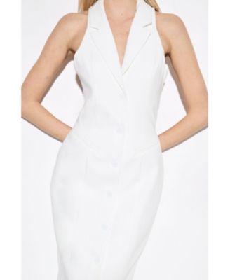 Women's Premium Open Back Waistcoat Midi Dress